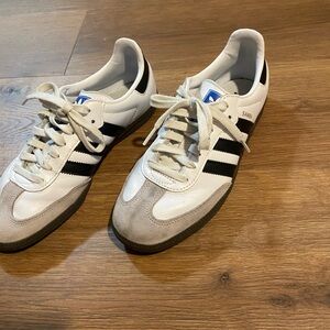 Adidas Samba White and Black Trainers